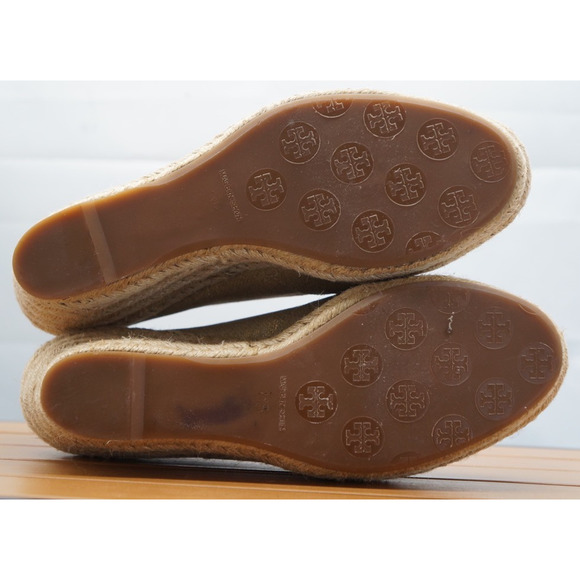 Tory Burch Filipa Espadrille Wedge Gold/Tan Size 11B - Picture 13 of 16
